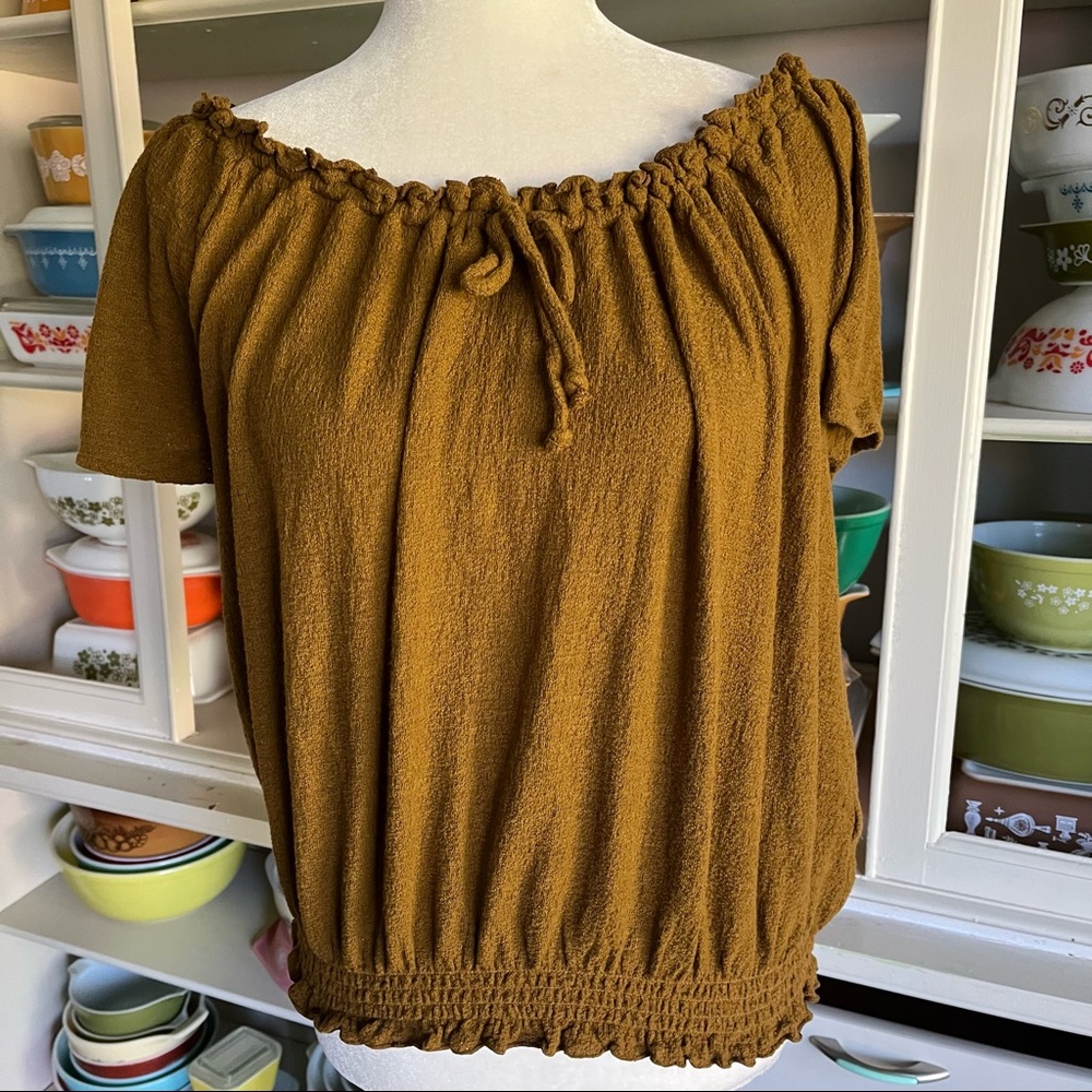 Madewell Texture And Thread Drawstring Top - Size… - image 1